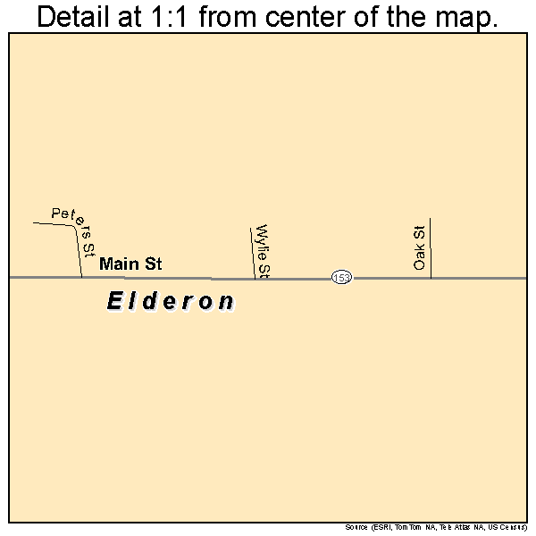 Elderon, Wisconsin road map detail