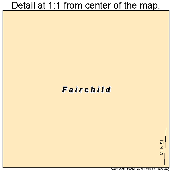 Fairchild, Wisconsin road map detail