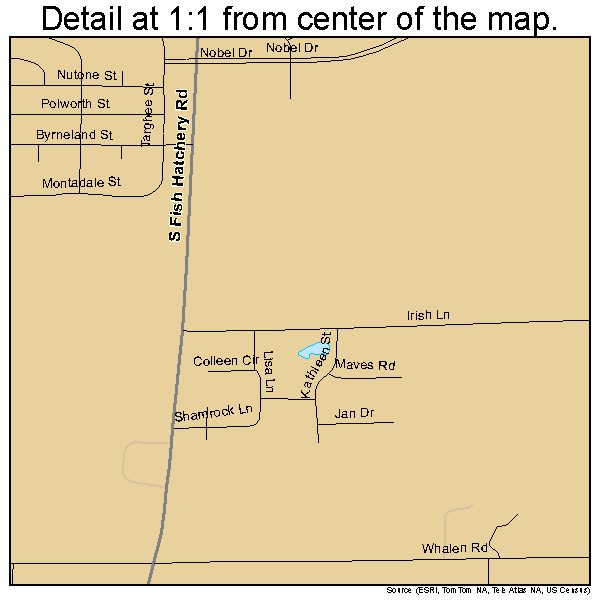 Fitchburg, Wisconsin road map detail