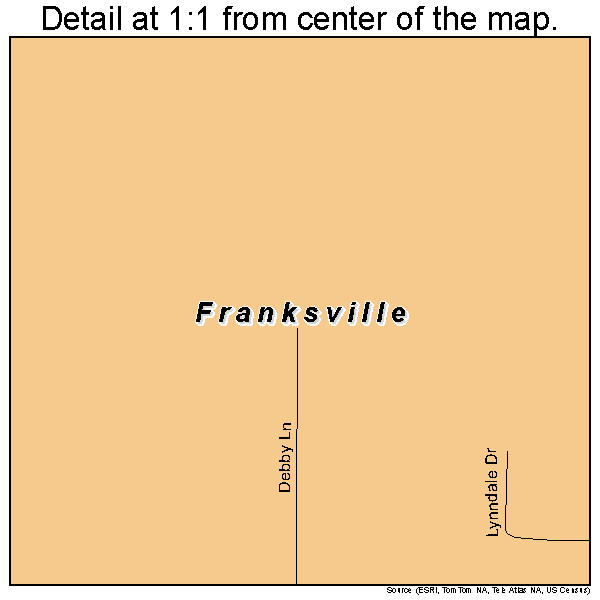 Franksville, Wisconsin road map detail