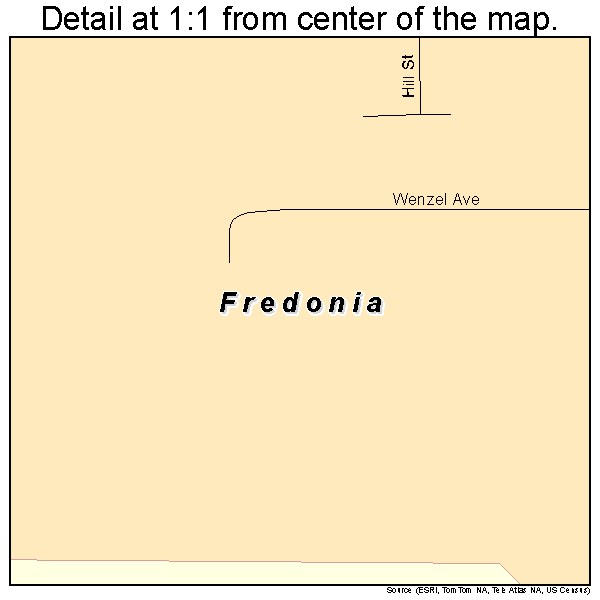 Fredonia, Wisconsin road map detail
