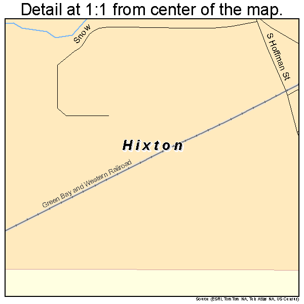 Hixton, Wisconsin road map detail