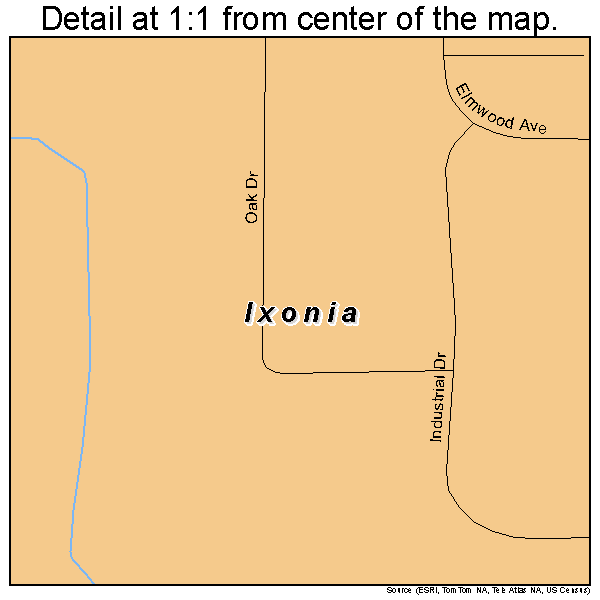 Ixonia, Wisconsin road map detail