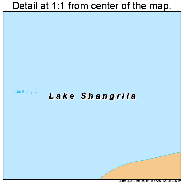 Lake Shangrila, Wisconsin road map detail