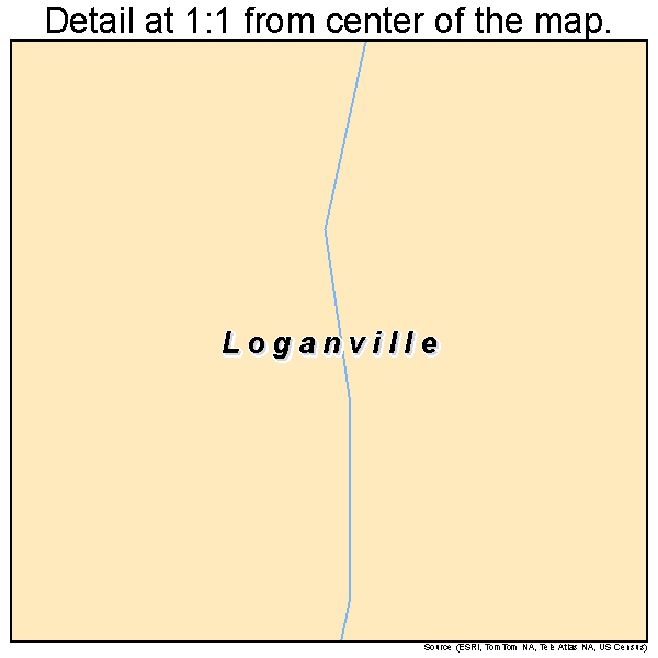Loganville, Wisconsin road map detail