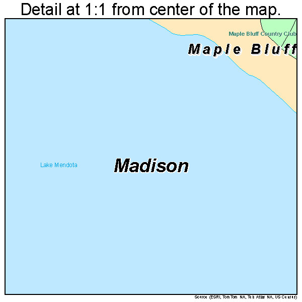 Maple Bluff, Wisconsin road map detail