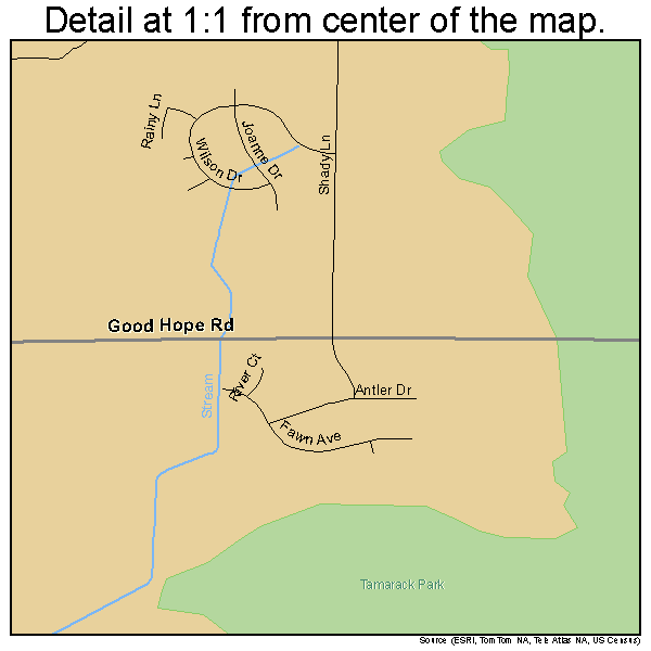 Menomonee Falls, Wisconsin road map detail