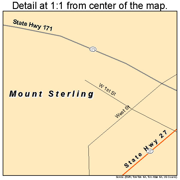 Mount Sterling, Wisconsin road map detail