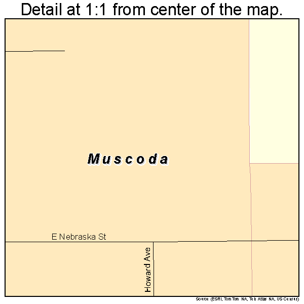 Muscoda, Wisconsin road map detail