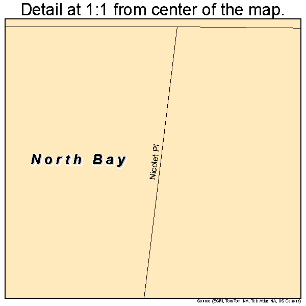 North Bay, Wisconsin road map detail