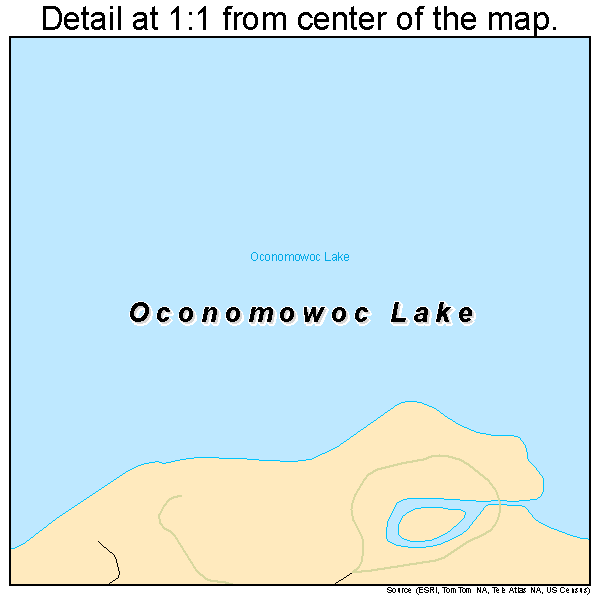 Oconomowoc Lake, Wisconsin road map detail