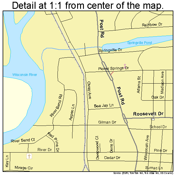 Plover Wisconsin Street Map 5563525