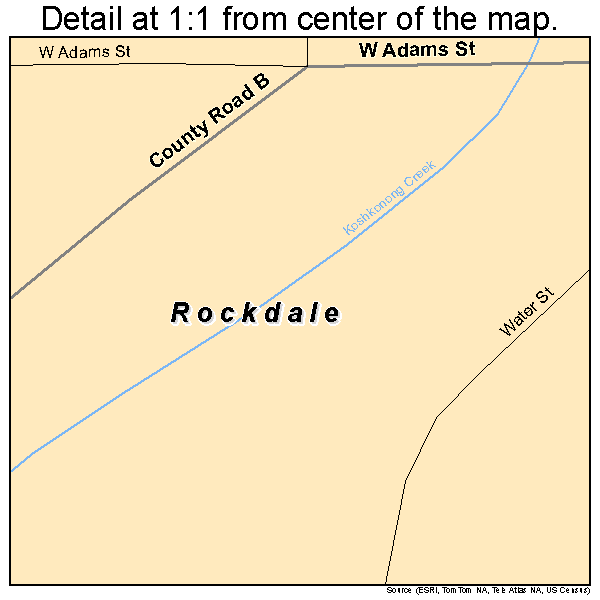 Rockdale, Wisconsin road map detail