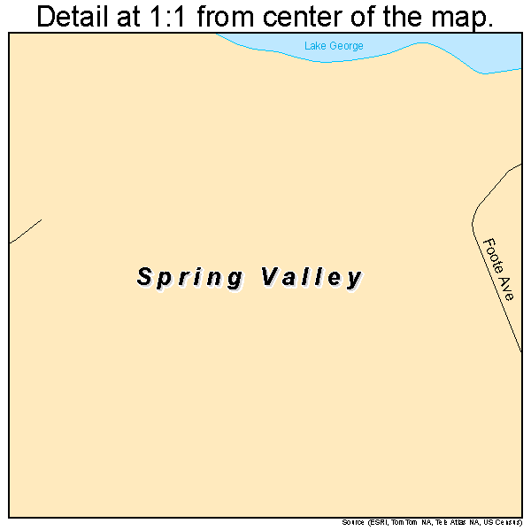 Spring Valley, Wisconsin road map detail