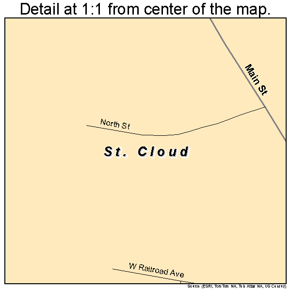 St. Cloud, Wisconsin road map detail