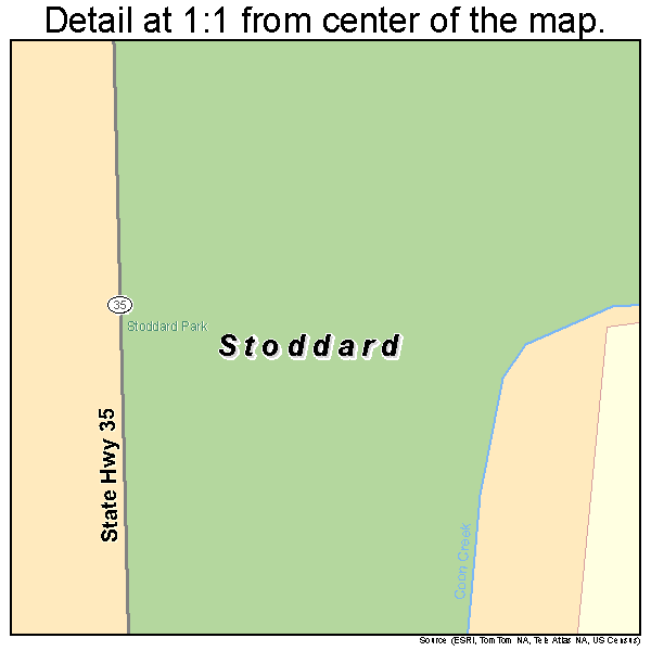 Stoddard, Wisconsin road map detail