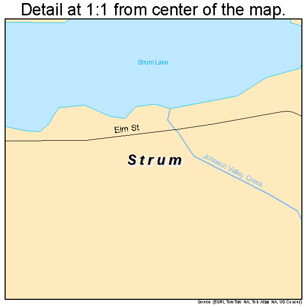 Strum, Wisconsin road map detail