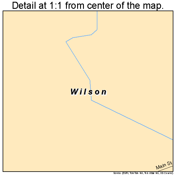 Wilson, Wisconsin road map detail