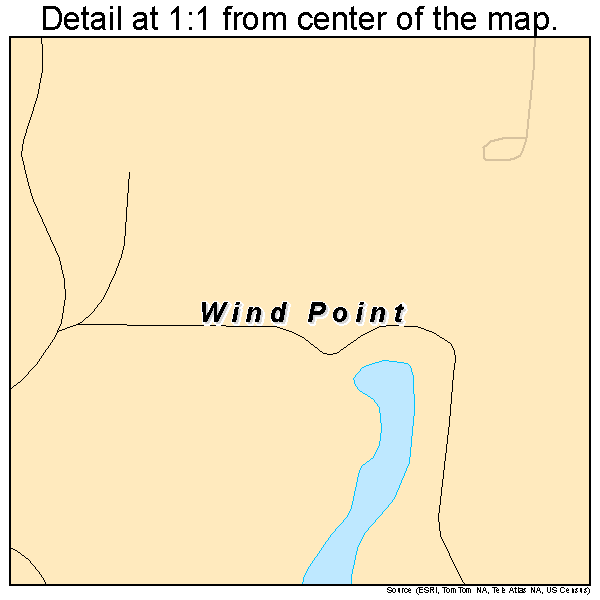 Wind Point, Wisconsin road map detail