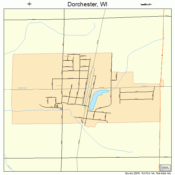 Dorchester, WI street map