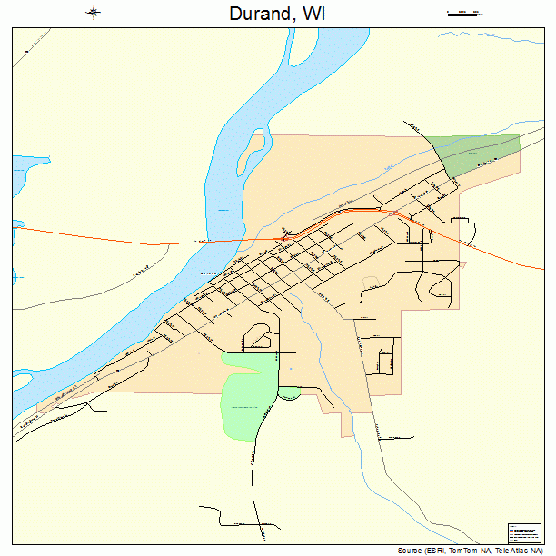 Durand, WI street map