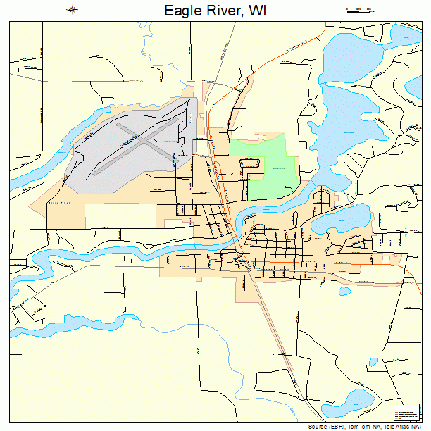 Eagle River, WI street map