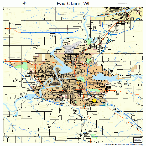 Eau Claire Wisconsin Street Map 5522300