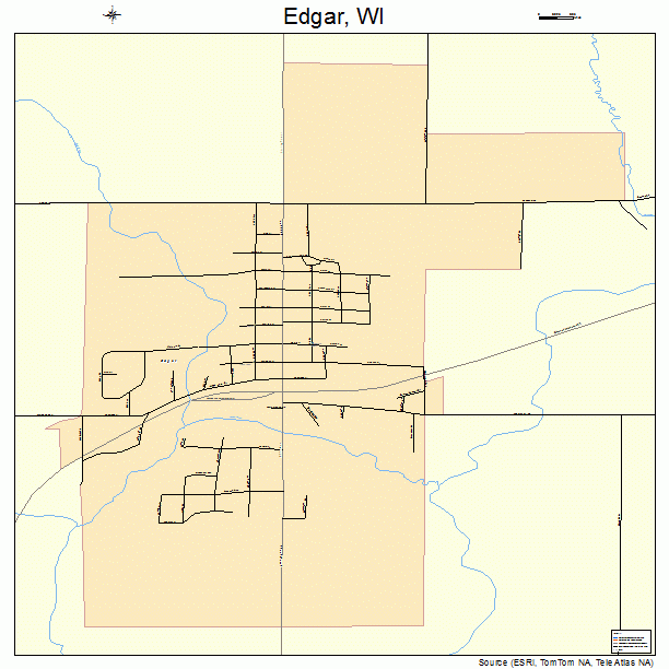 Edgar, WI street map