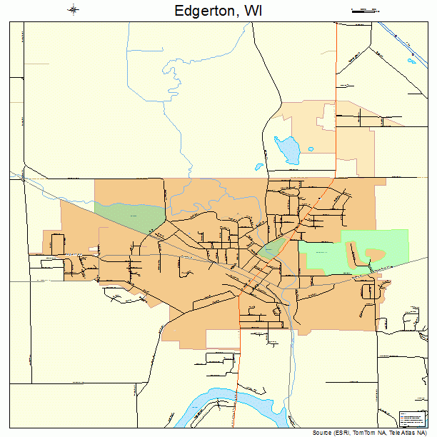 Edgerton, WI street map