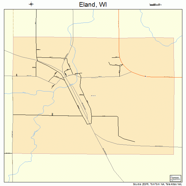 Eland, WI street map