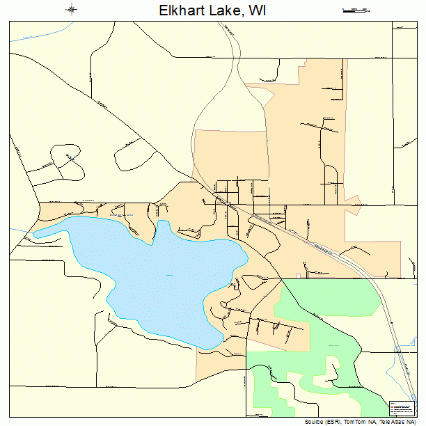 Elkhart Lake, WI street map