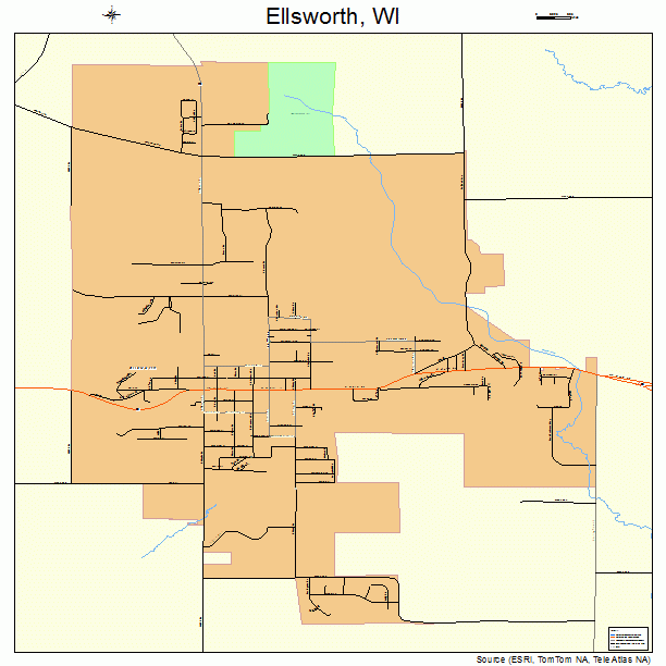 Ellsworth, WI street map