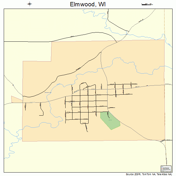 Elmwood, WI street map