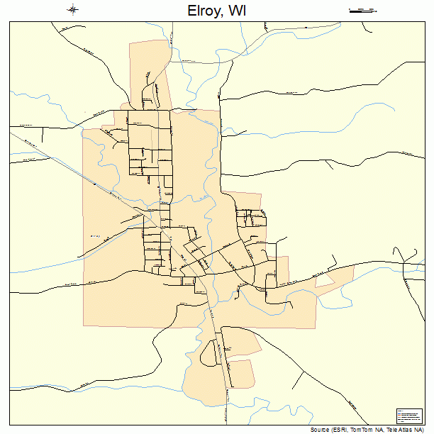 Elroy, WI street map