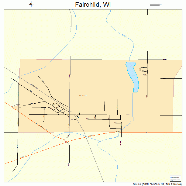 Fairchild, WI street map