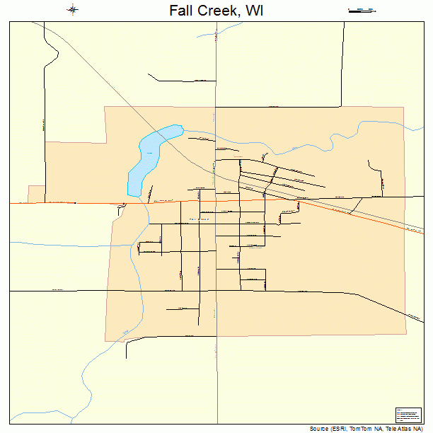 Fall Creek, WI street map