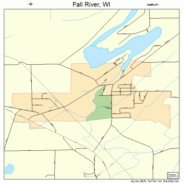 Fall River, WI street map