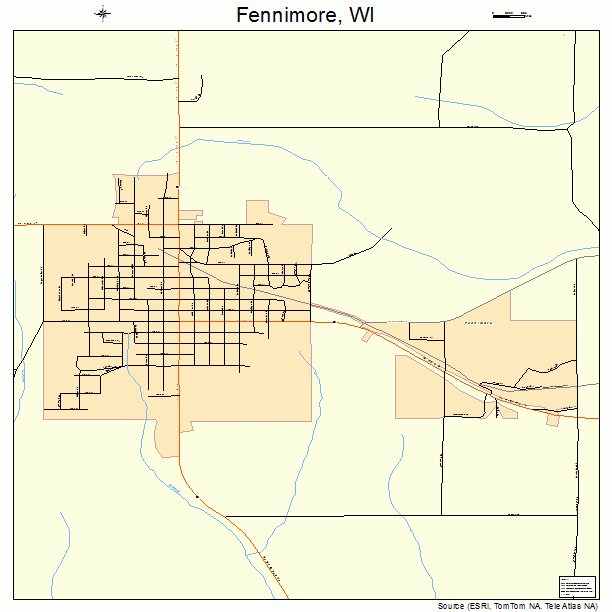 Fennimore, WI street map