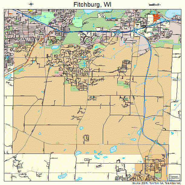 Fitchburg, WI street map