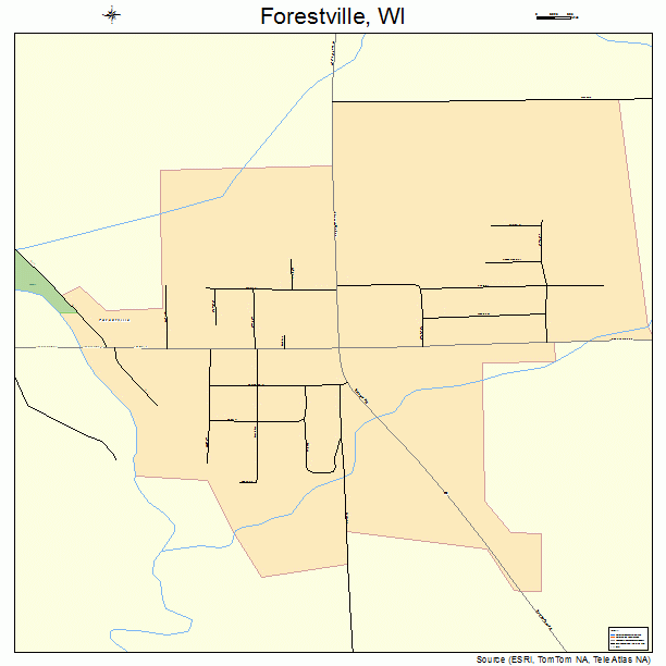 Forestville, WI street map