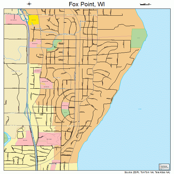 Fox Point, WI street map