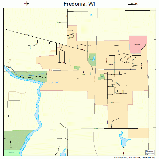 Fredonia, WI street map