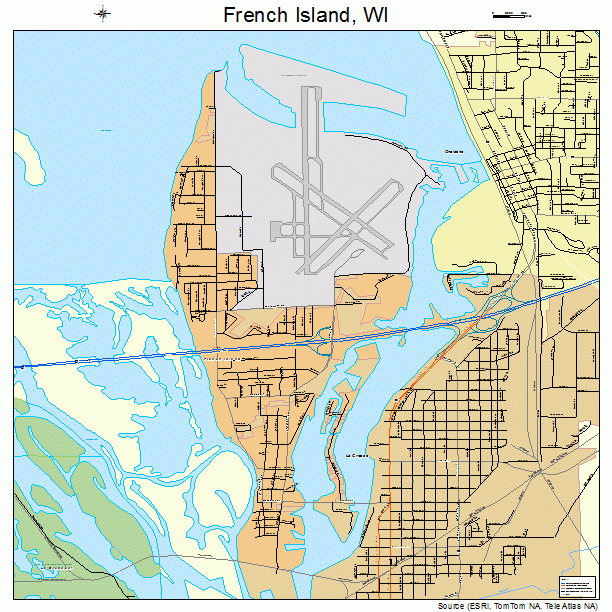 French Island, WI street map