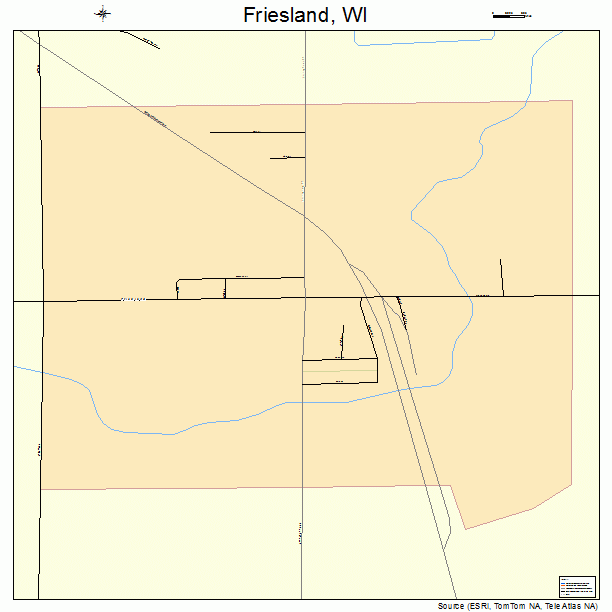 Friesland, WI street map