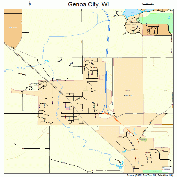 Genoa City, WI street map