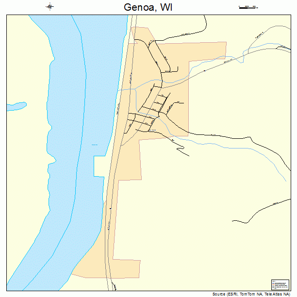 Genoa, WI street map