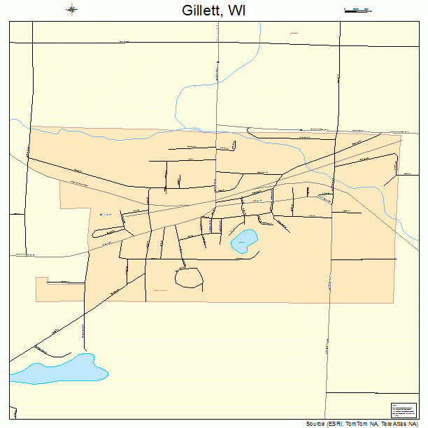 Gillett, WI street map