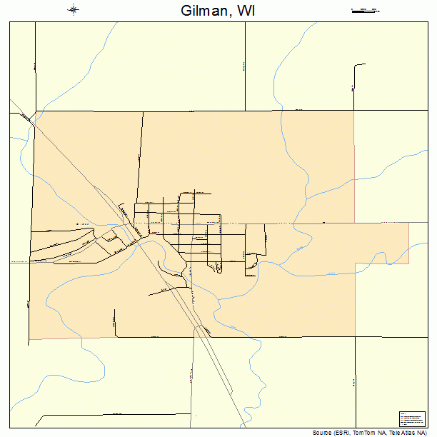 Gilman, WI street map