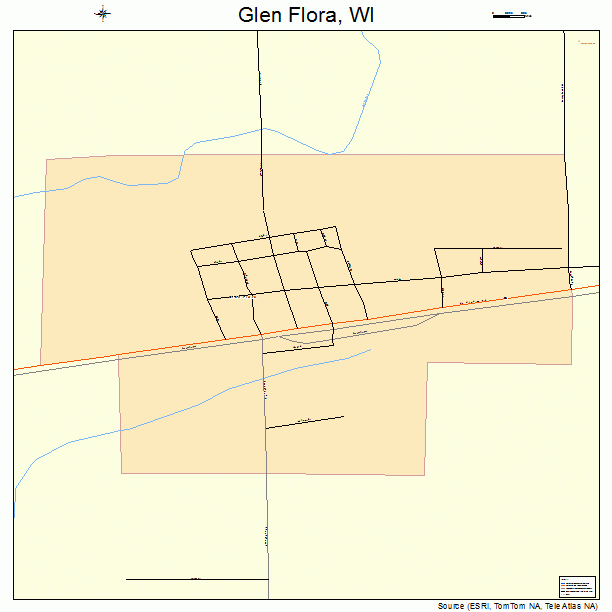 Glen Flora, WI street map