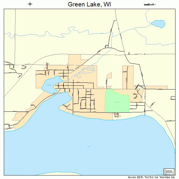 Green Lake, WI street map